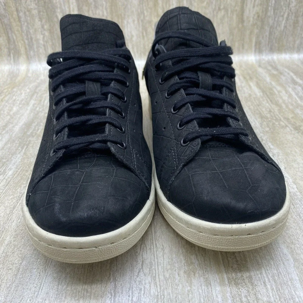 Adidas Stan Smith LIMITED Metal Plate Black Leather Croc s82482 Sneakers Shoes 7